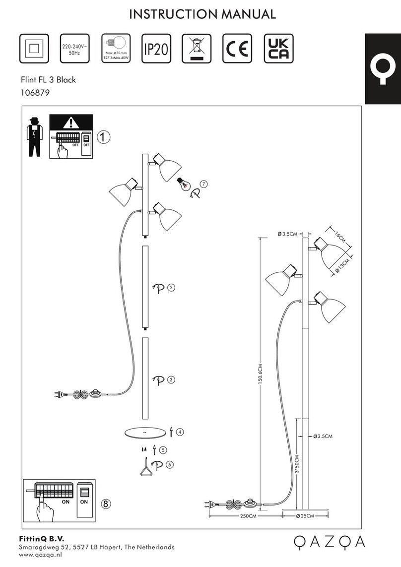 Qazqa Flint FL 3 Black User manual