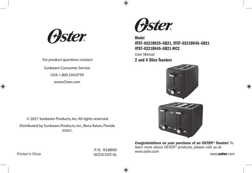 Oster OTST-0221BK2S-GB21 User manual