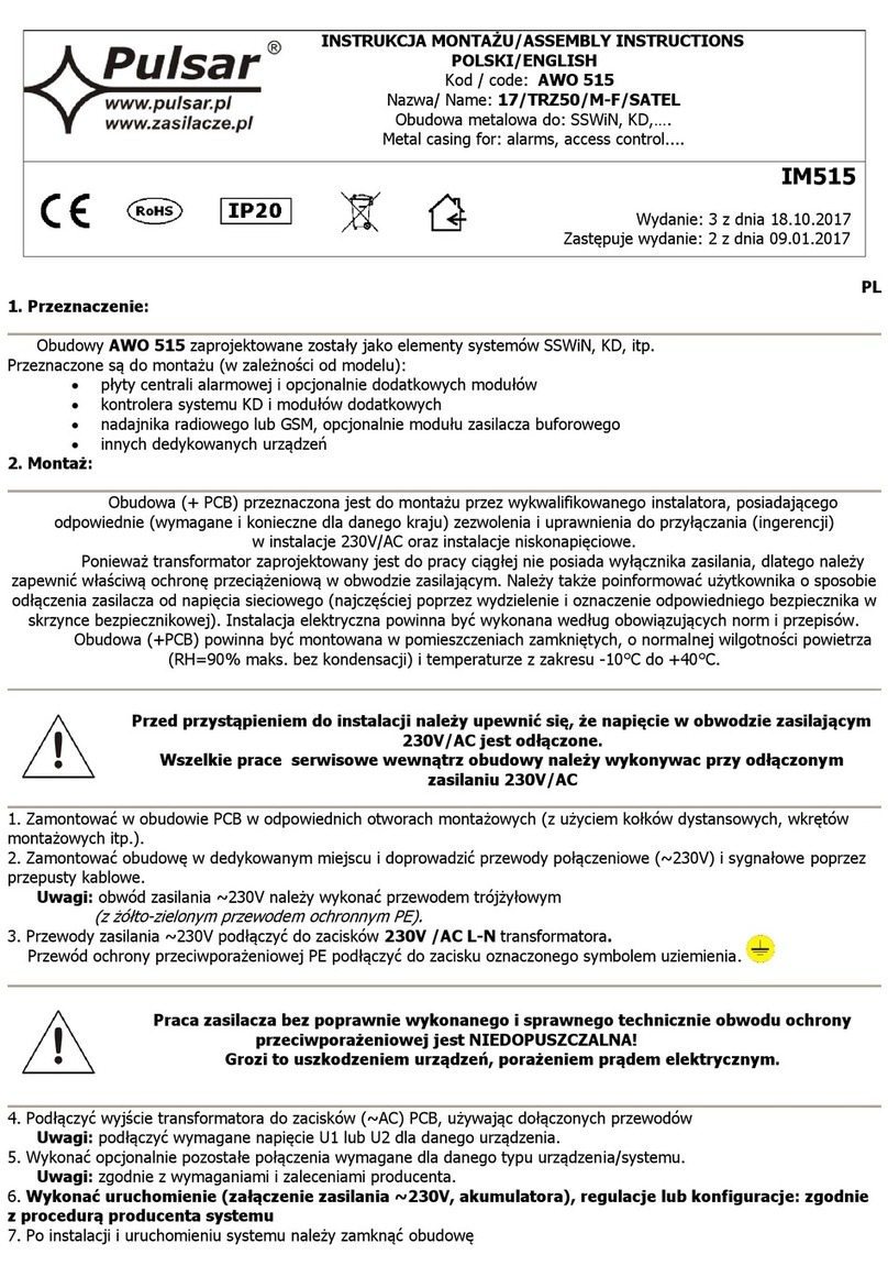 Pulsar AWO 515 User manual