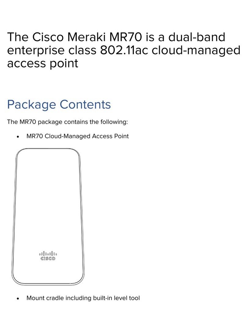 Cisco Meraki MR70 User manual Cisco Meraki MR70 User manual