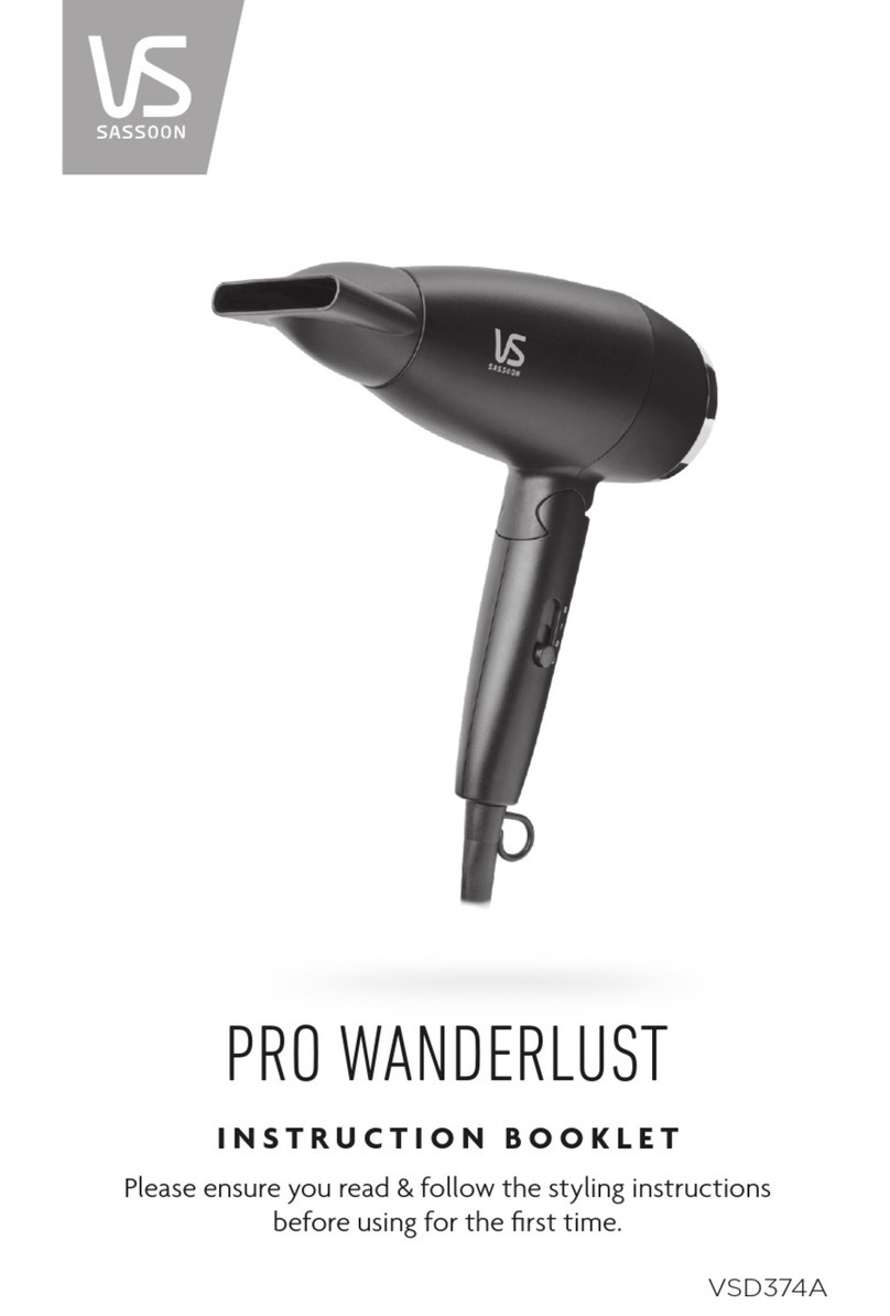 VS Sassoon PRO WANDERLUST User manual