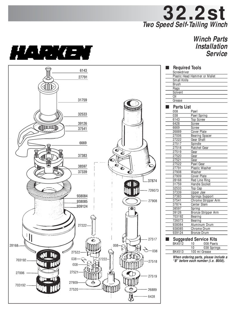 Harken 32.2st Installation service Harken 32.2st Installation service
