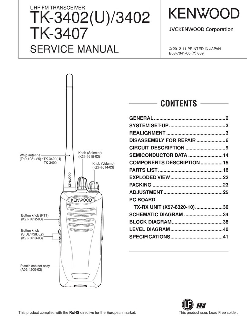 Kenwood TK-3402U User manual