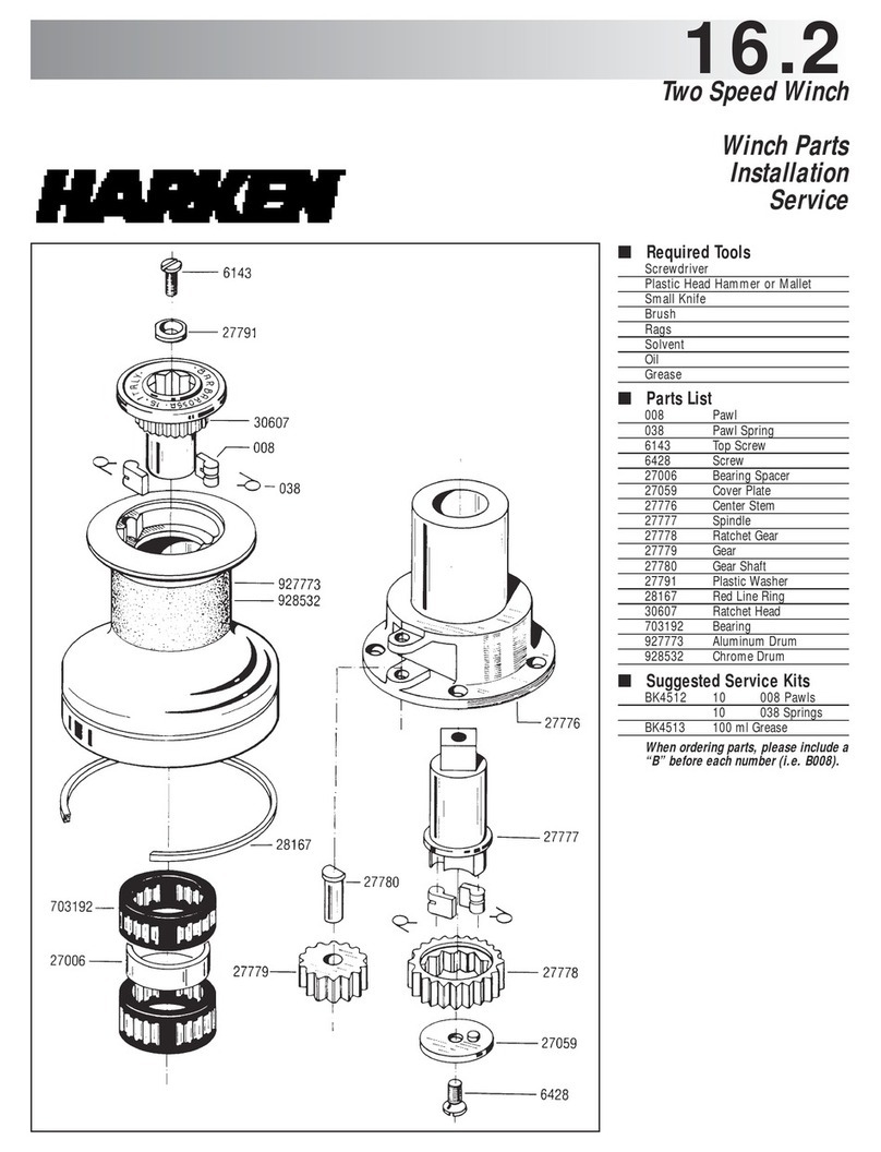 Harken 16.2 Two Speed Winch Installation service Harken 16.2 Two Speed Winch Installation service