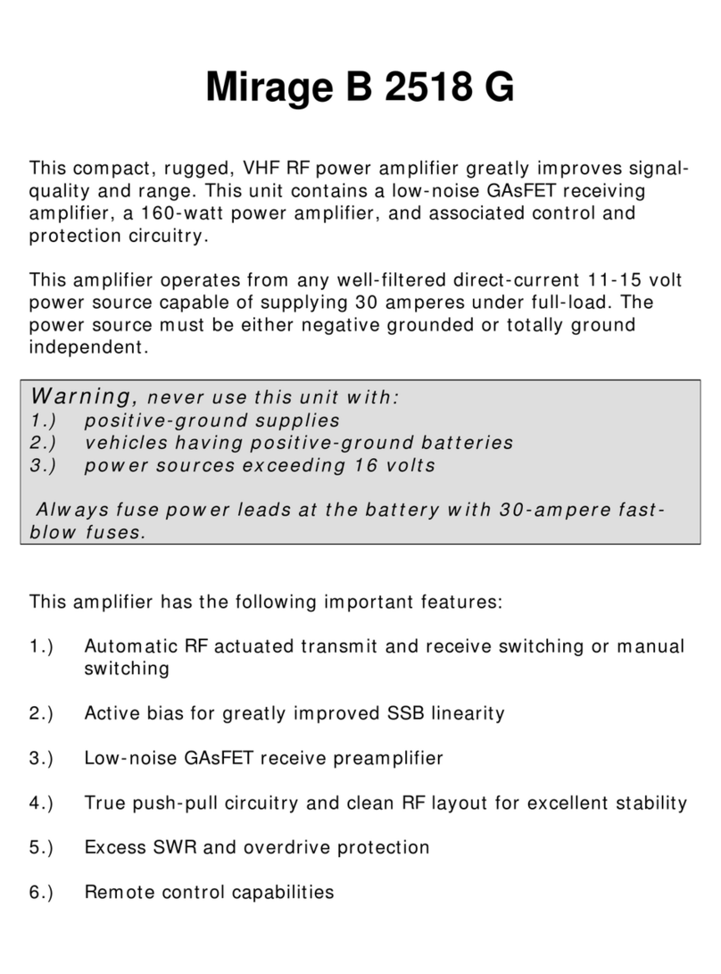 Mirage B 2518 G manual