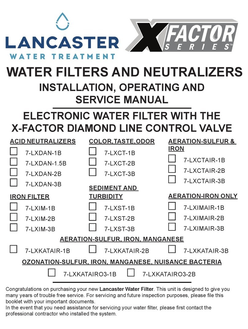 Lancaster Water Treatment 7-LXDAN-1B Installation, operating and service manual