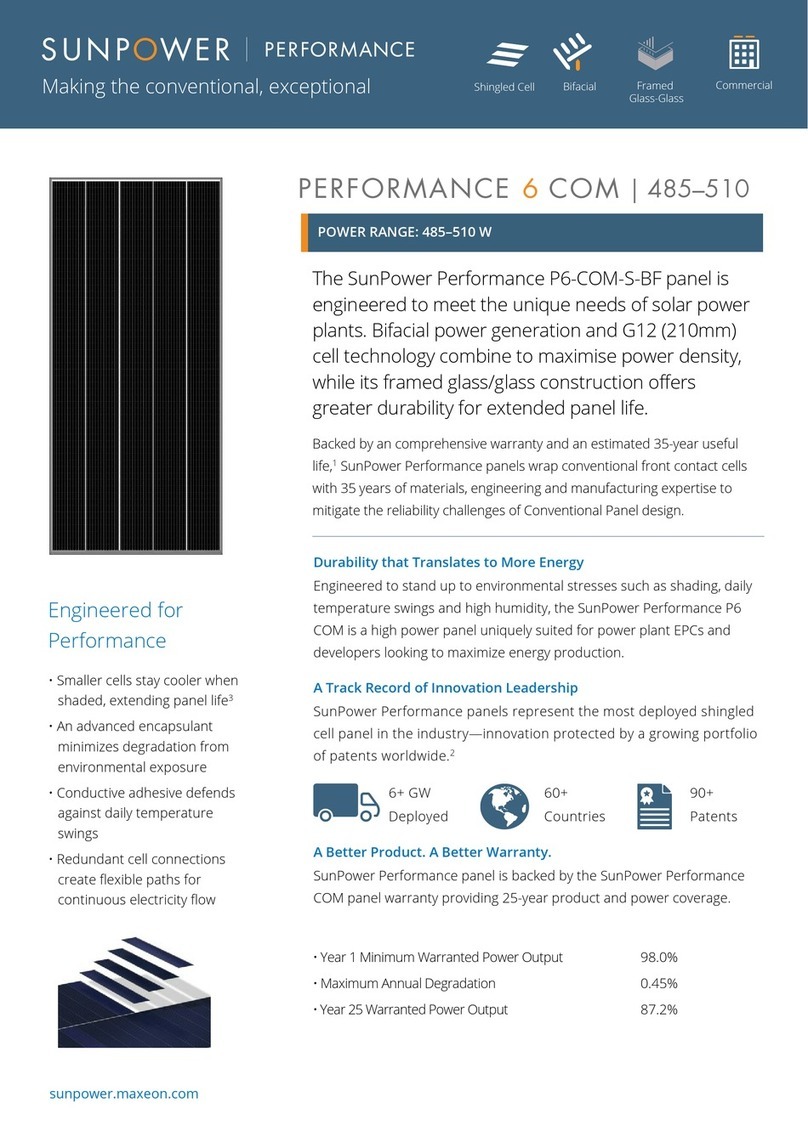 Sun Power PERFORMANCE P6-COM-S-BF User manual
