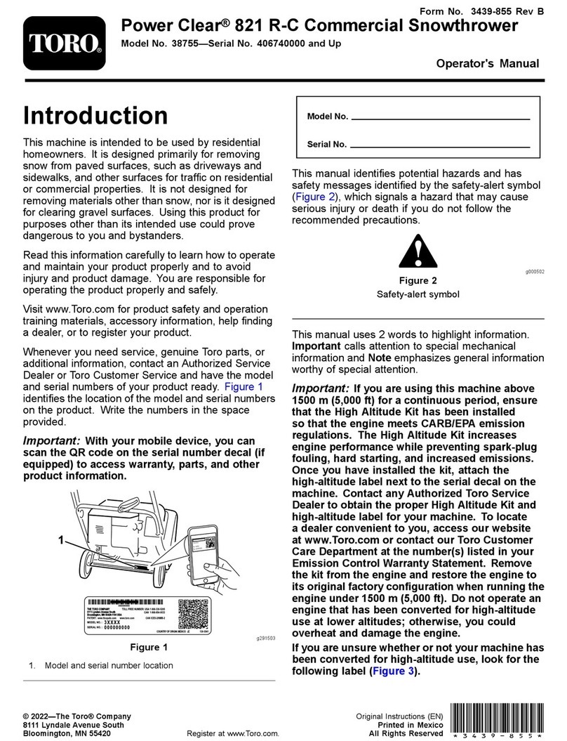 Toro Power Clear 821 R-C User manual