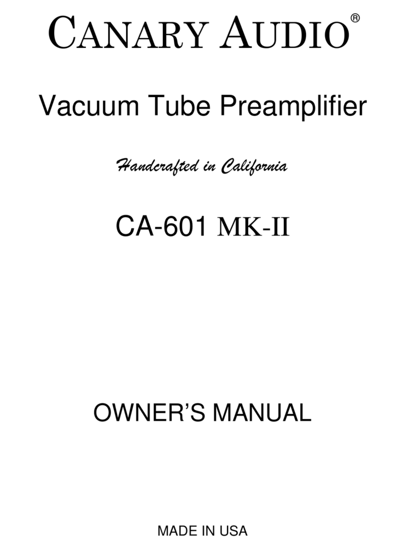 CANARY AUDIO CA-601 MK-II owner's manual
