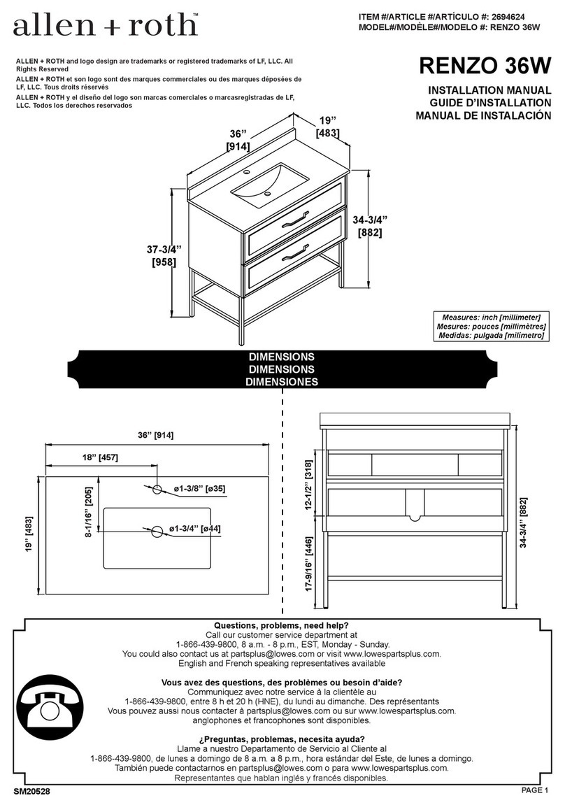 Allen + Roth RENZO 36W User manual