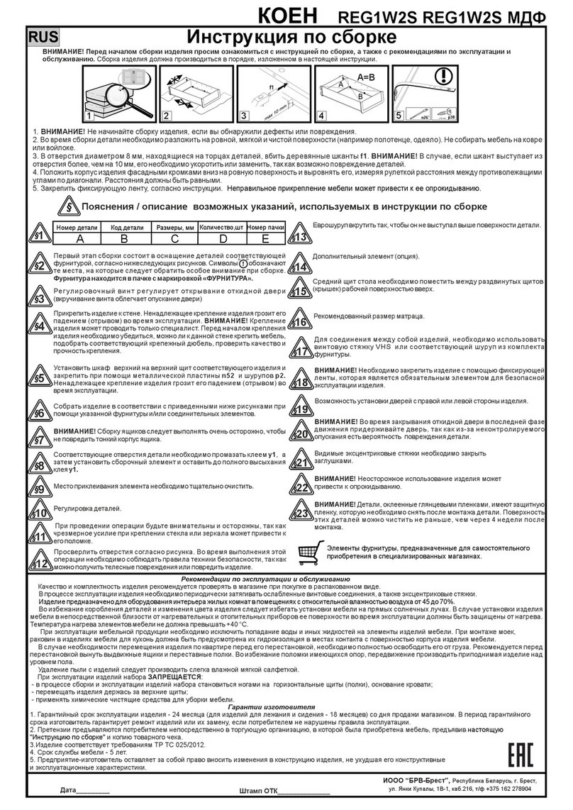 BLACK RED WHITE KOEH REG1W2S User manual