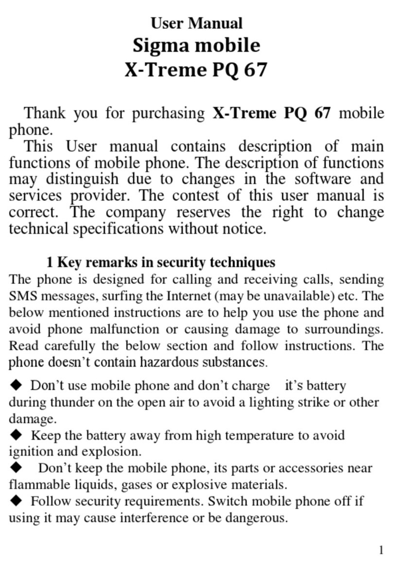 Sigma X-Treme PQ 67 User manual Sigma X-Treme PQ 67 User manual