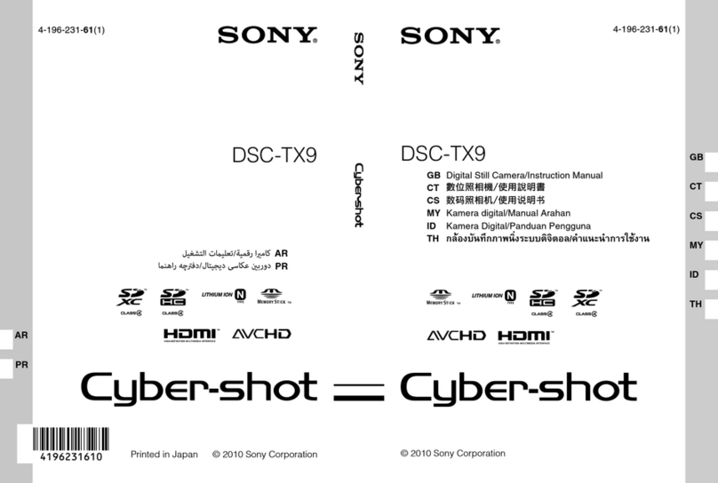 Sony Cyber-shot DSC-TX9 User manual Sony Cyber-shot DSC-TX9 User manual
