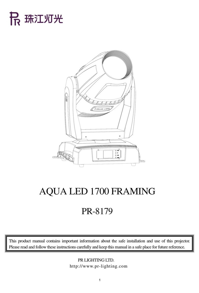 PR Lighting AQUA LED 1700 FRAMING manual