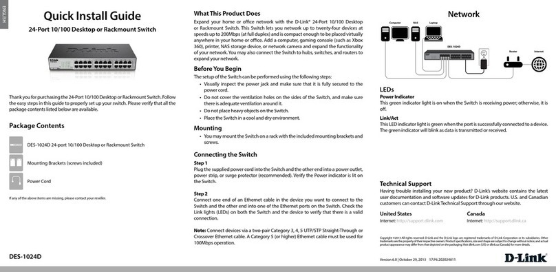 D-Link DES-1024D User manual