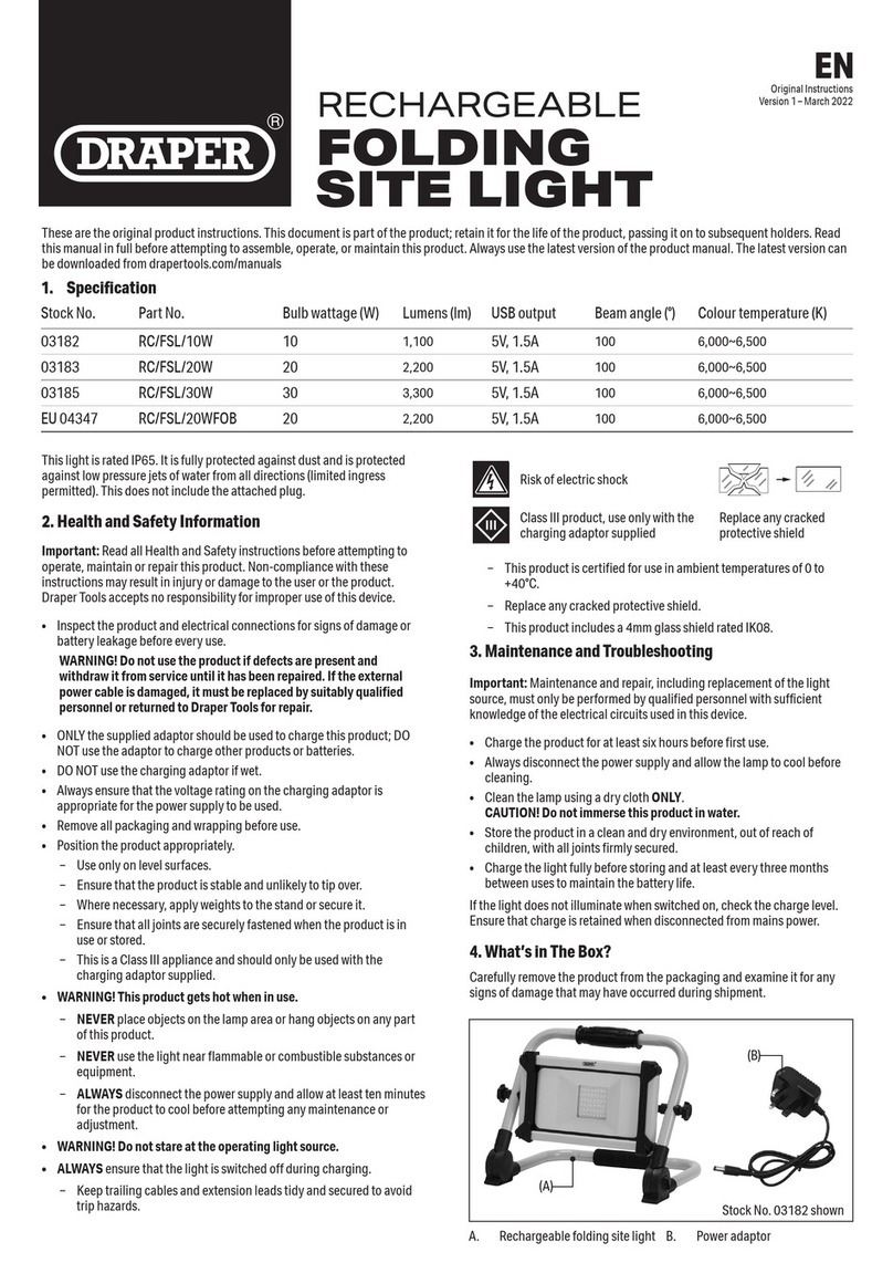Draper RC/FSL/10W Original instructions Draper RC/FSL/10W Original instructions