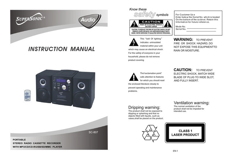 Supersonic SC-807 instruction manual