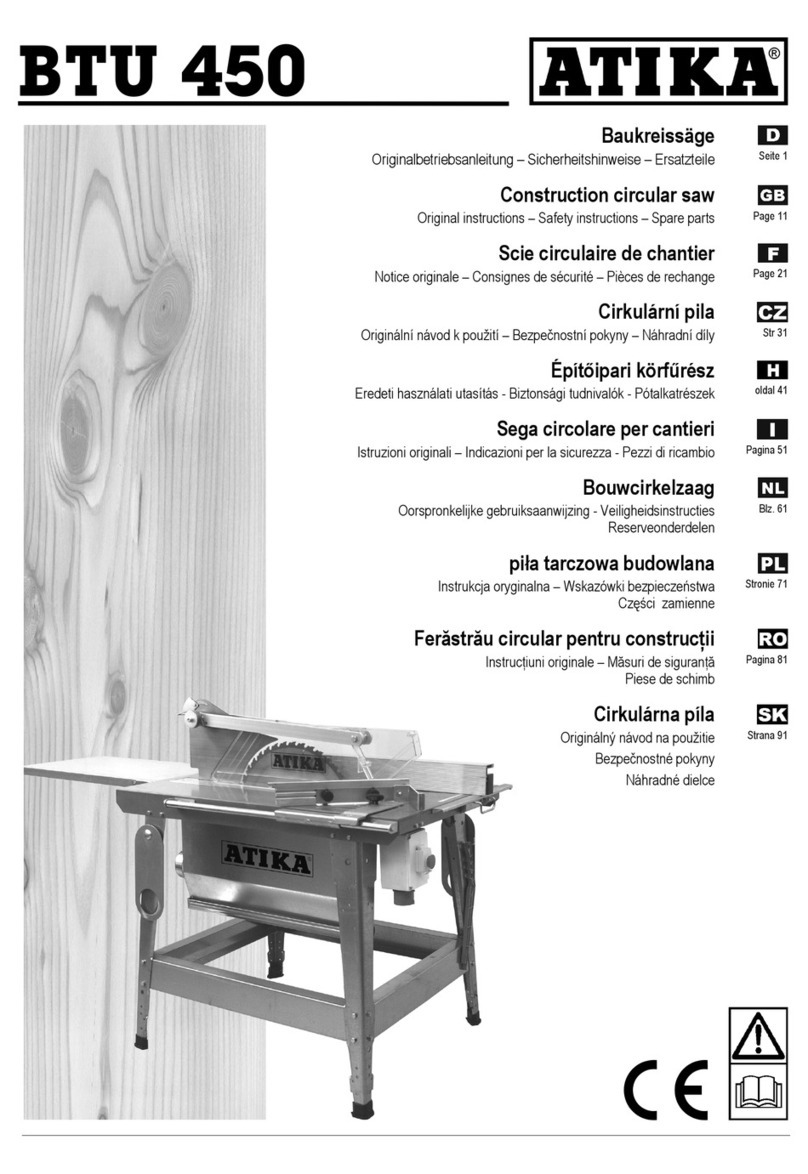 ATIKA BTU 450 Installation instructions