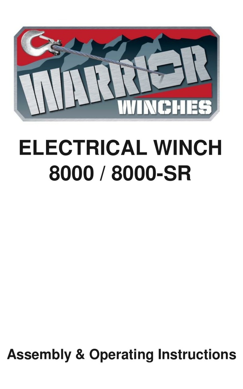 Warrior Winches 8000 Quick reference guide