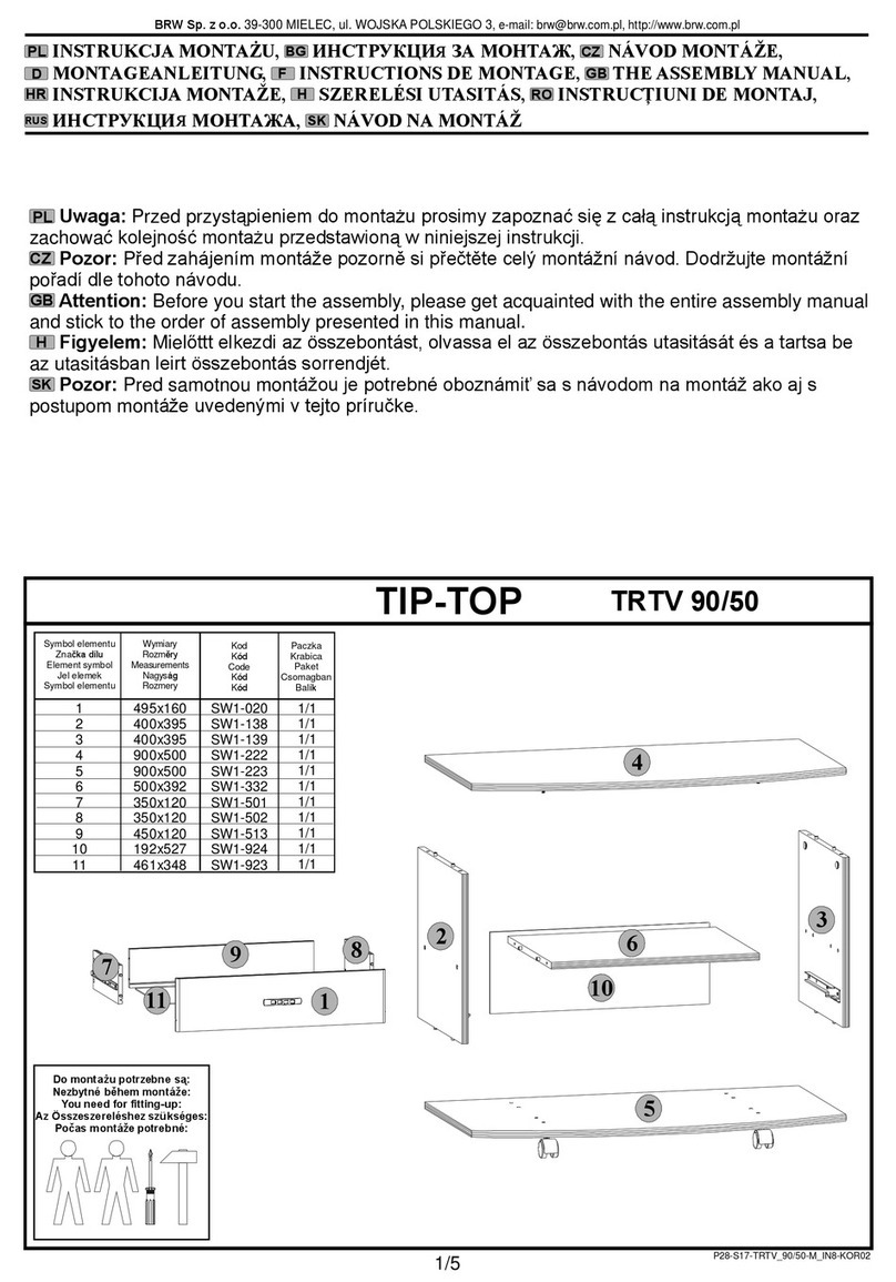 BLACK RED WHITE TIP-TOP TRTV 90/50 Assembly manual BLACK RED WHITE TIP-TOP TRTV 90/50 Assembly manual
