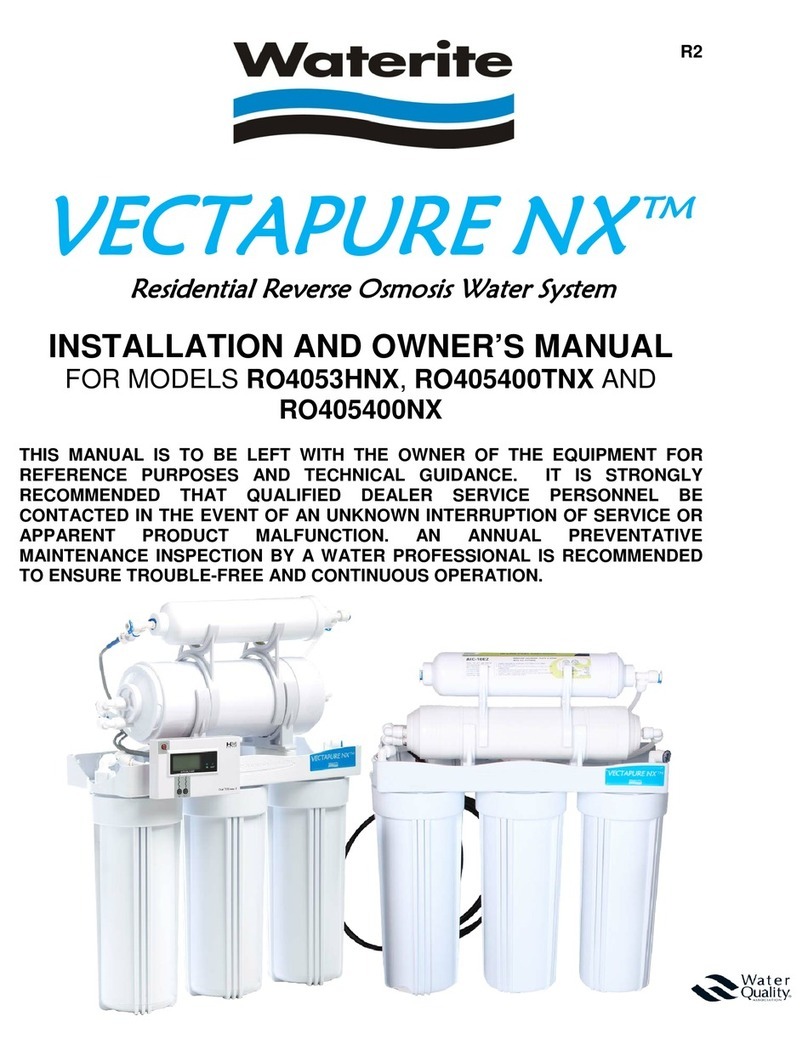 Waterite VECTAPURE NX RO4053HNX Installation instructions