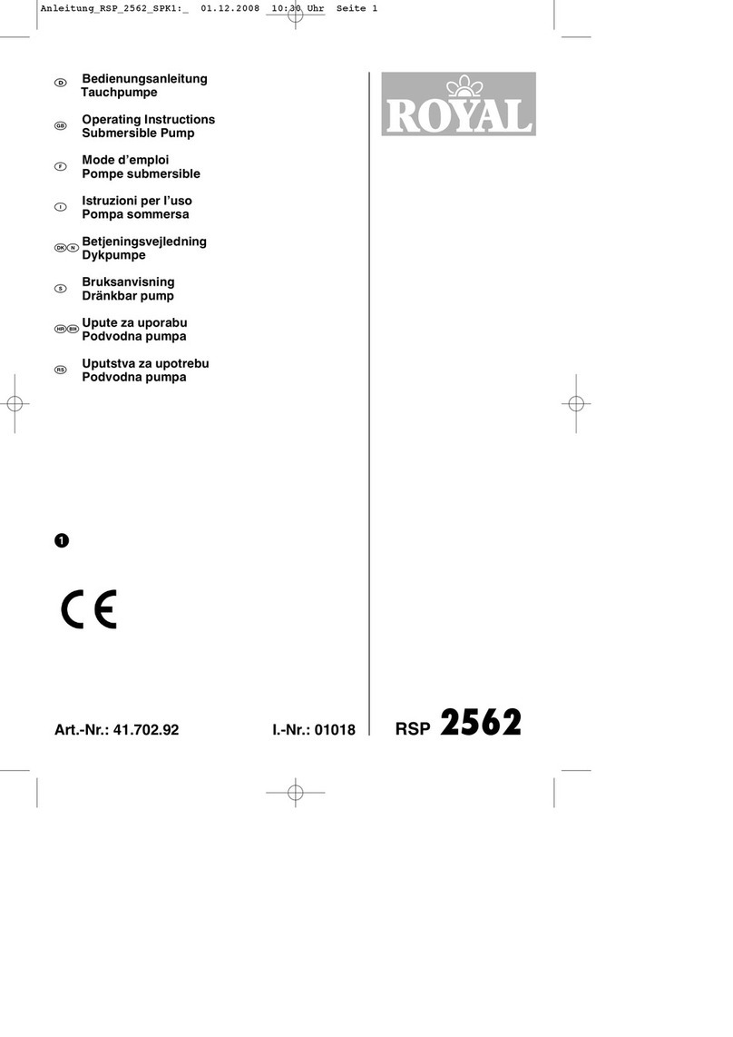 Royal RSP 2562 operating instructions
