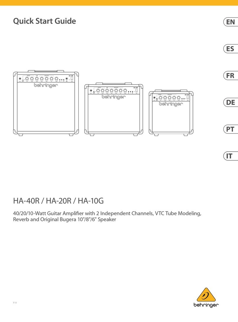Behringer HA-40R quick start guide