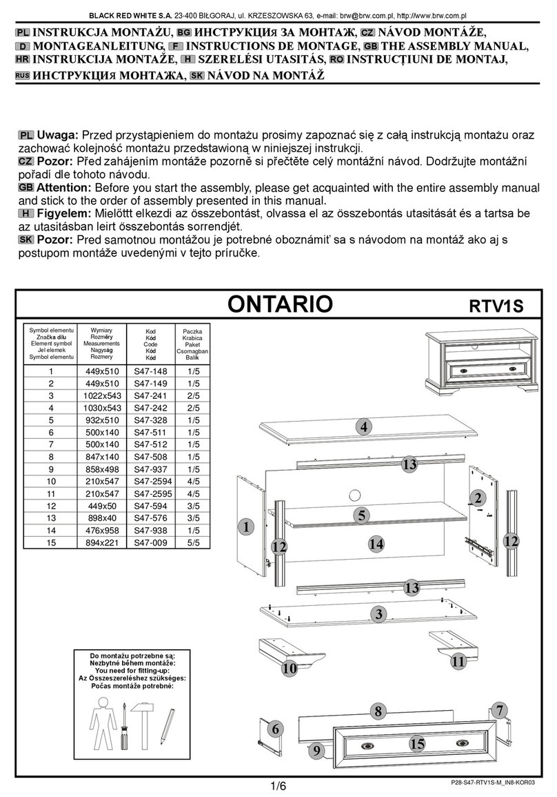 BRW ONTARIO RTV1S User manual BRW ONTARIO RTV1S User manual