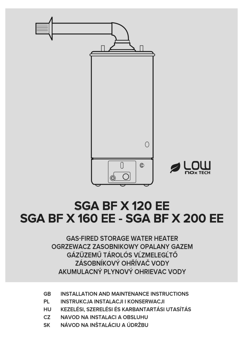 Ariston SGA BF X 120 EE Installation and maintenance instructions Ariston SGA BF X 120 EE Installation and maintenance instructions