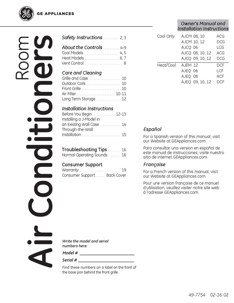 GE AJCM08ACG Operating instructions