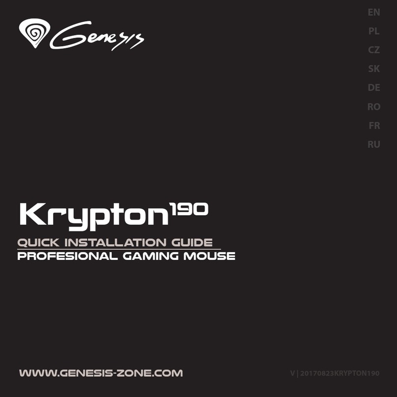 Genesis Krypton 190 User manual Genesis Krypton 190 User manual