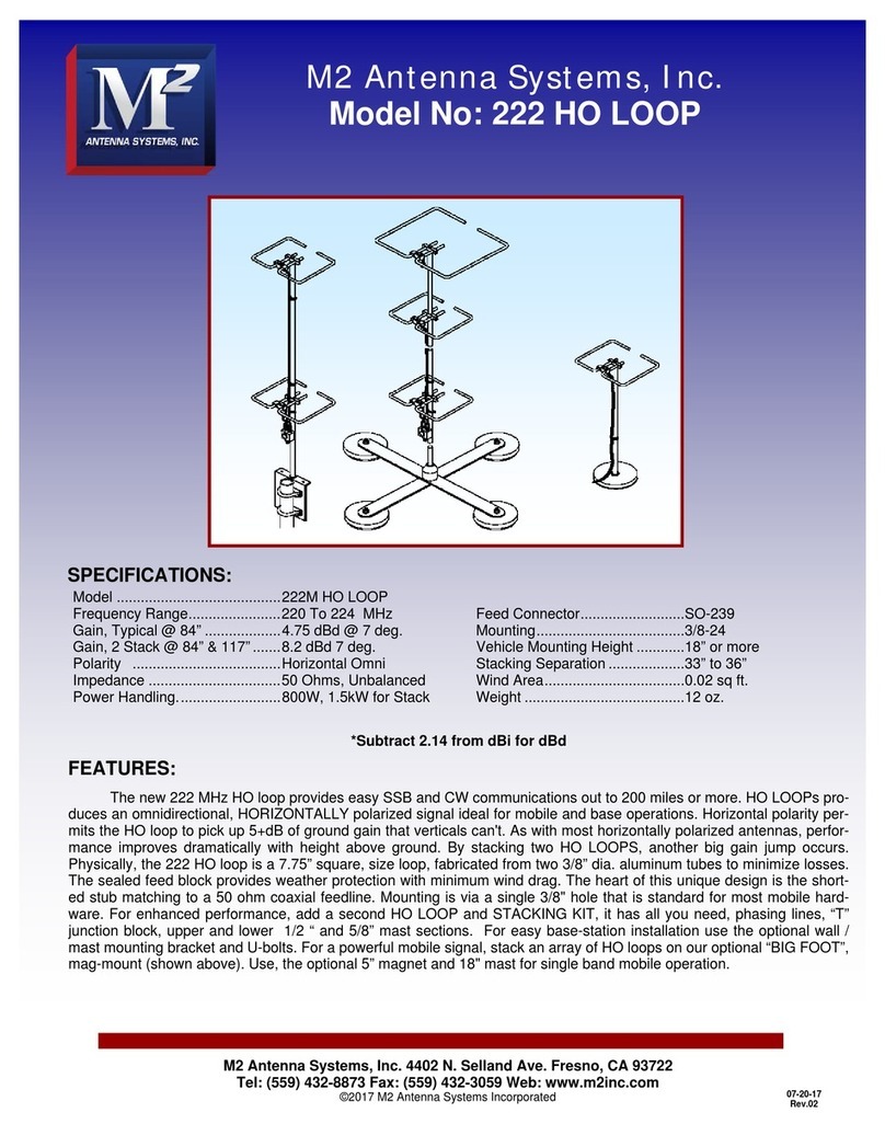 M2 Antenna Systems 222 HO LOOP User manual