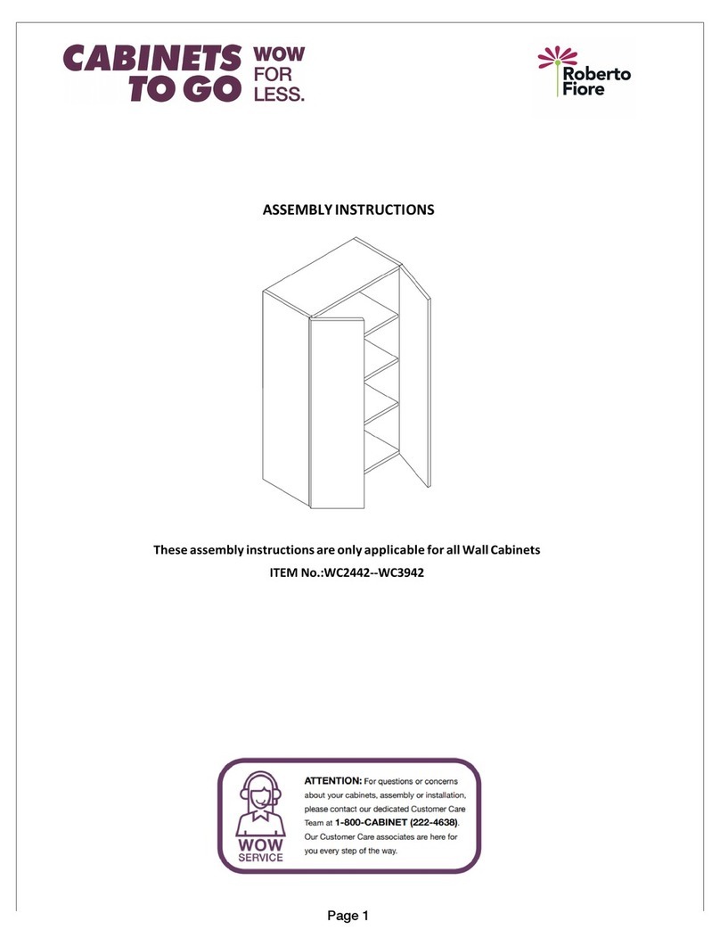 ROBERTO FIORE Cabinets To Go WC2442 User manual
