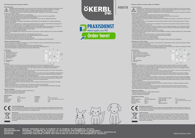 Kerbl 80078 Operating lnstructions