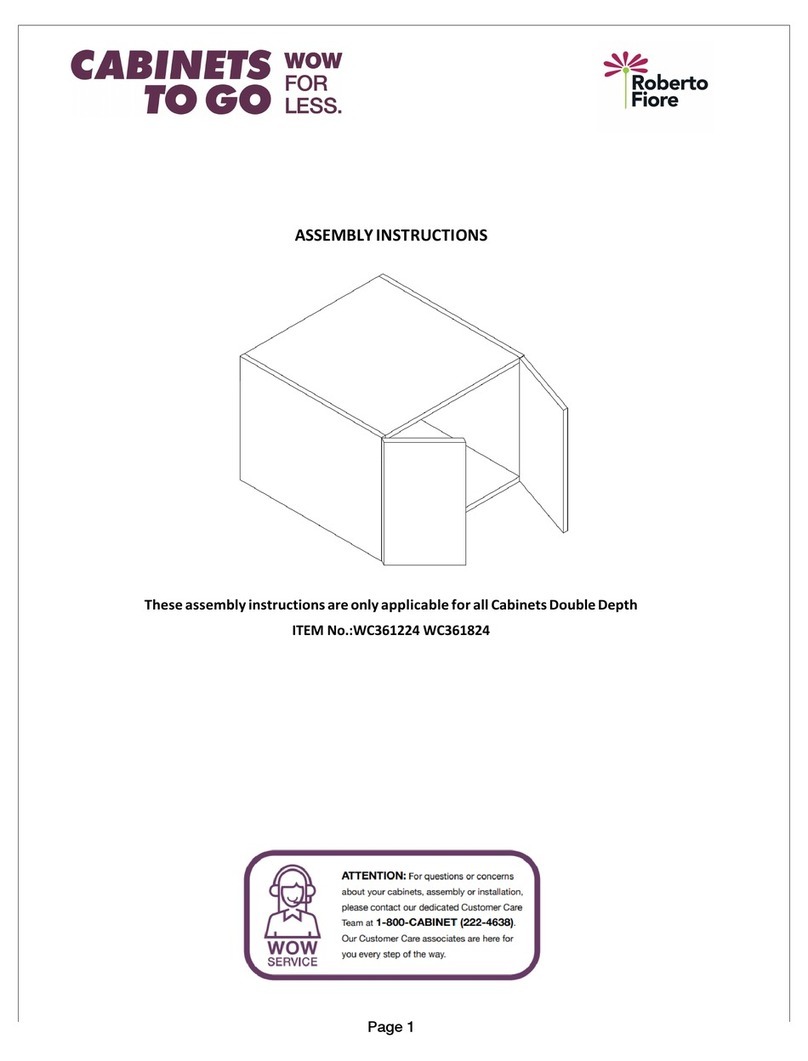 ROBERTO FIORE Cabinets To Go WC361224 Assembly instructions