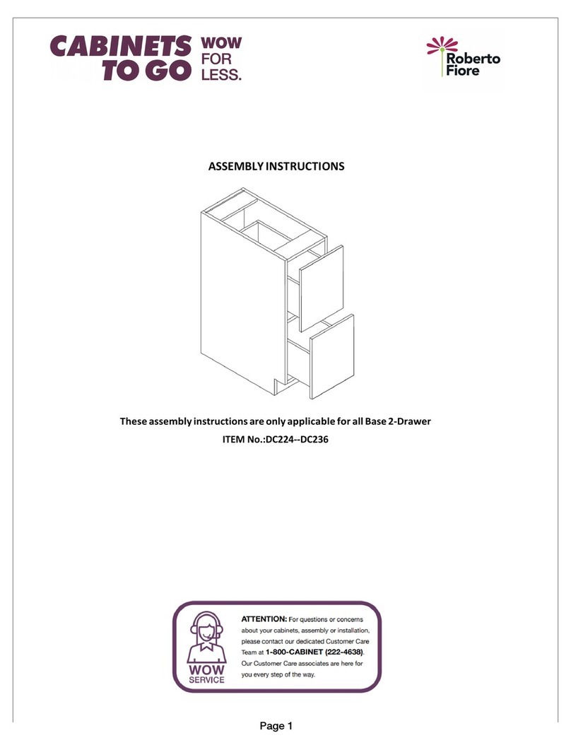 ROBERTO FIORE Cabinets To Go DC224 instructions ROBERTO FIORE Cabinets To Go DC224 instructions
