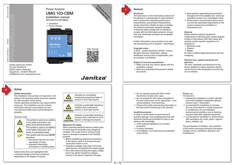 janitza UMG 103-CBM User manual