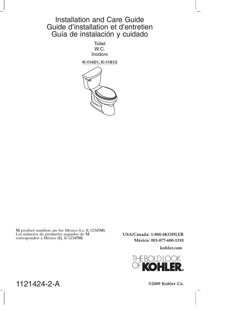 Kohler K-11451 Assembly instructions Kohler K-11451 Assembly instructions