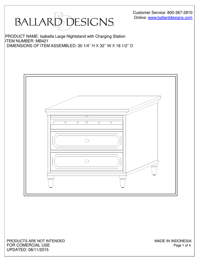 Ballard Designs Isabella MB421 User manual Ballard Designs Isabella MB421 User manual