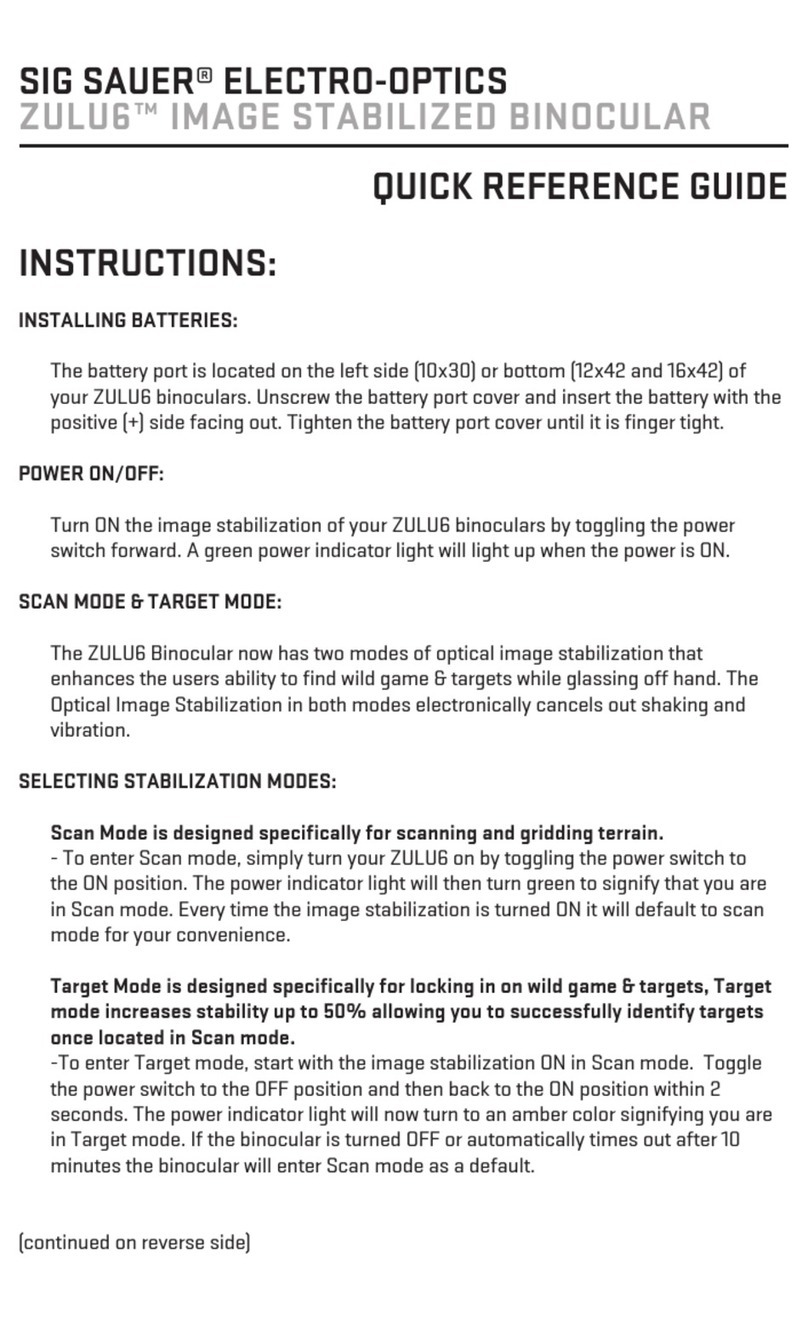 Sig Sauer ZULU6 Quick reference guide