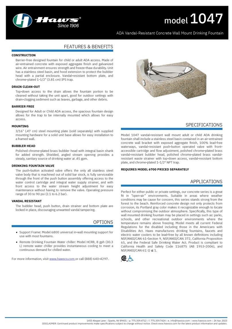Haws 1047 User manual