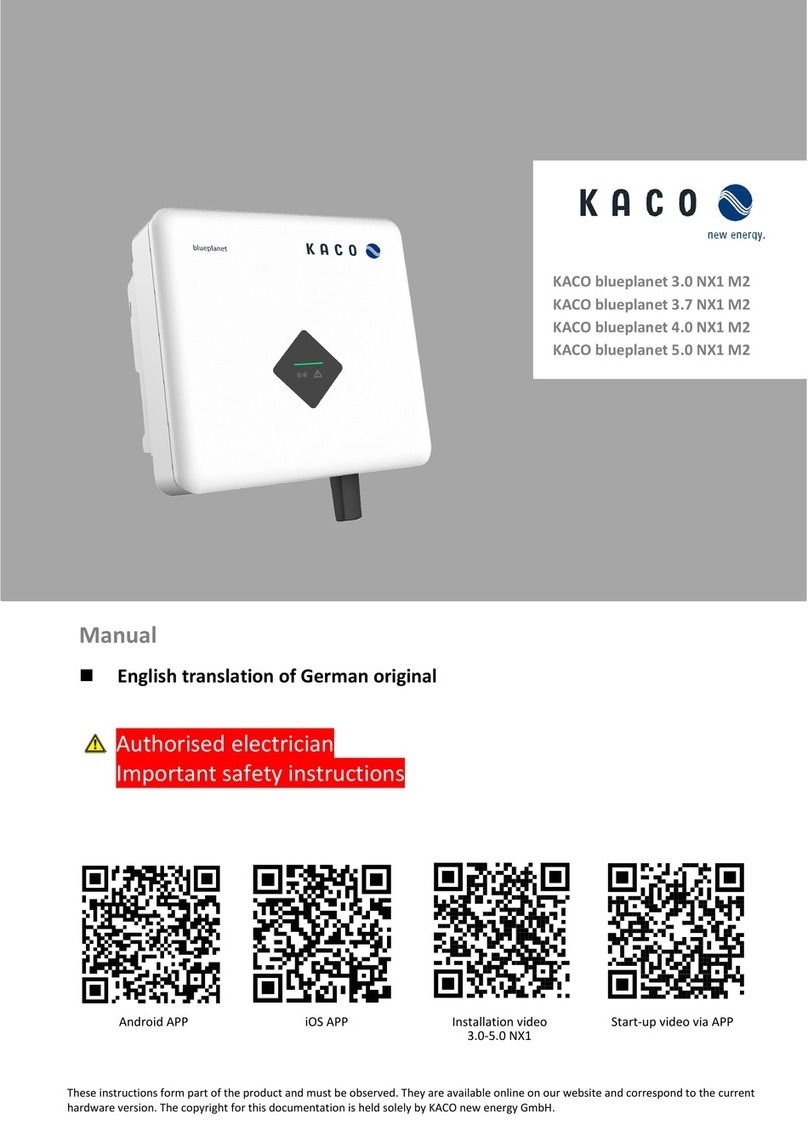 Kaco blueplanet 3.0 NX1 M2 manual Kaco blueplanet 3.0 NX1 M2 manual