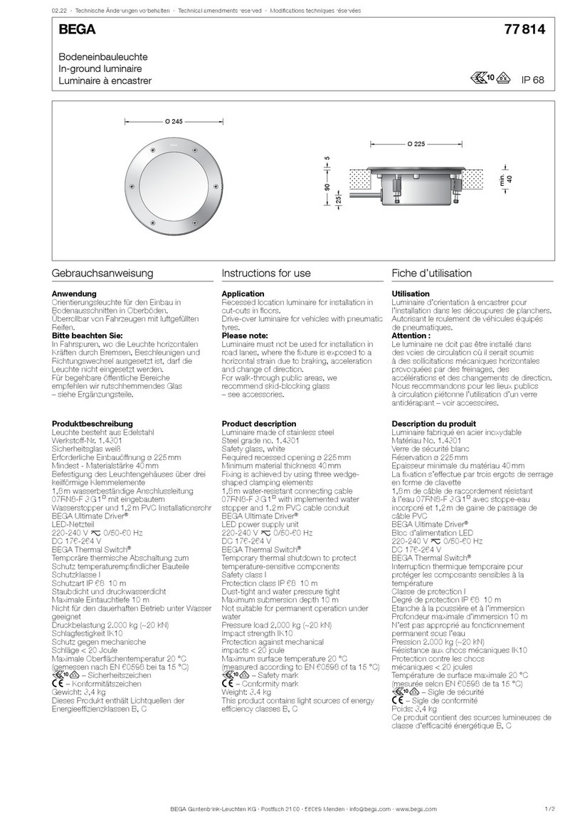 BEGA 77 814 Instructions for use