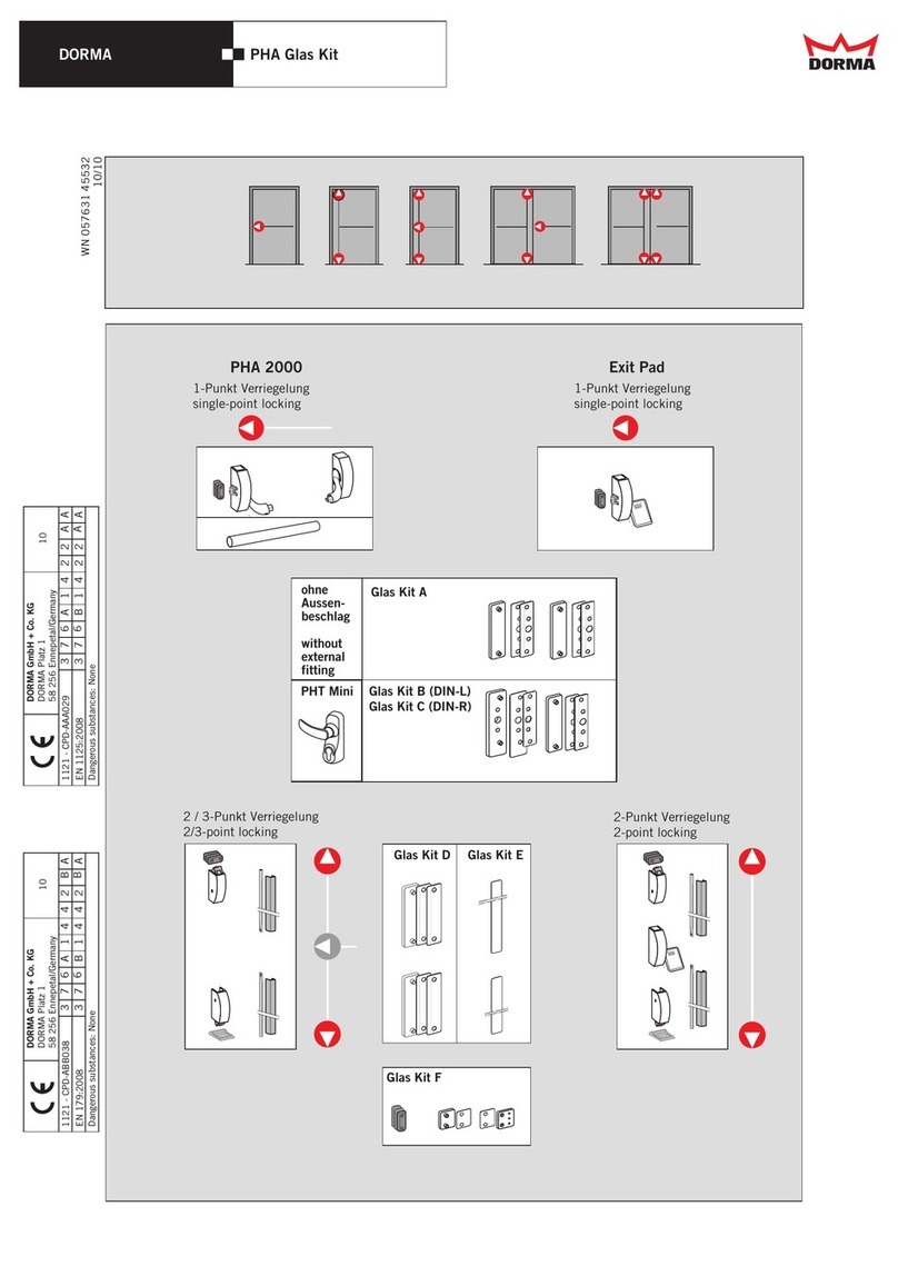 Dorma PHA Glas Kit User manual