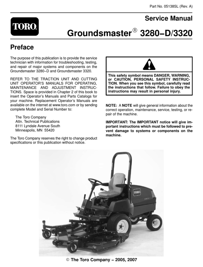 Toro Groundsmaster 3280-D Service manual