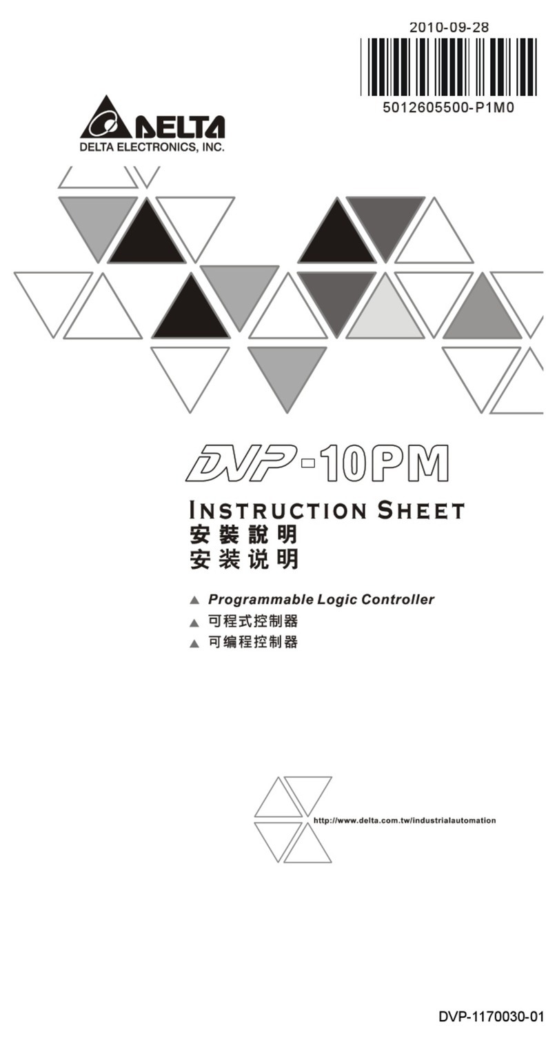 Delta DVP-10PM instruction sheet