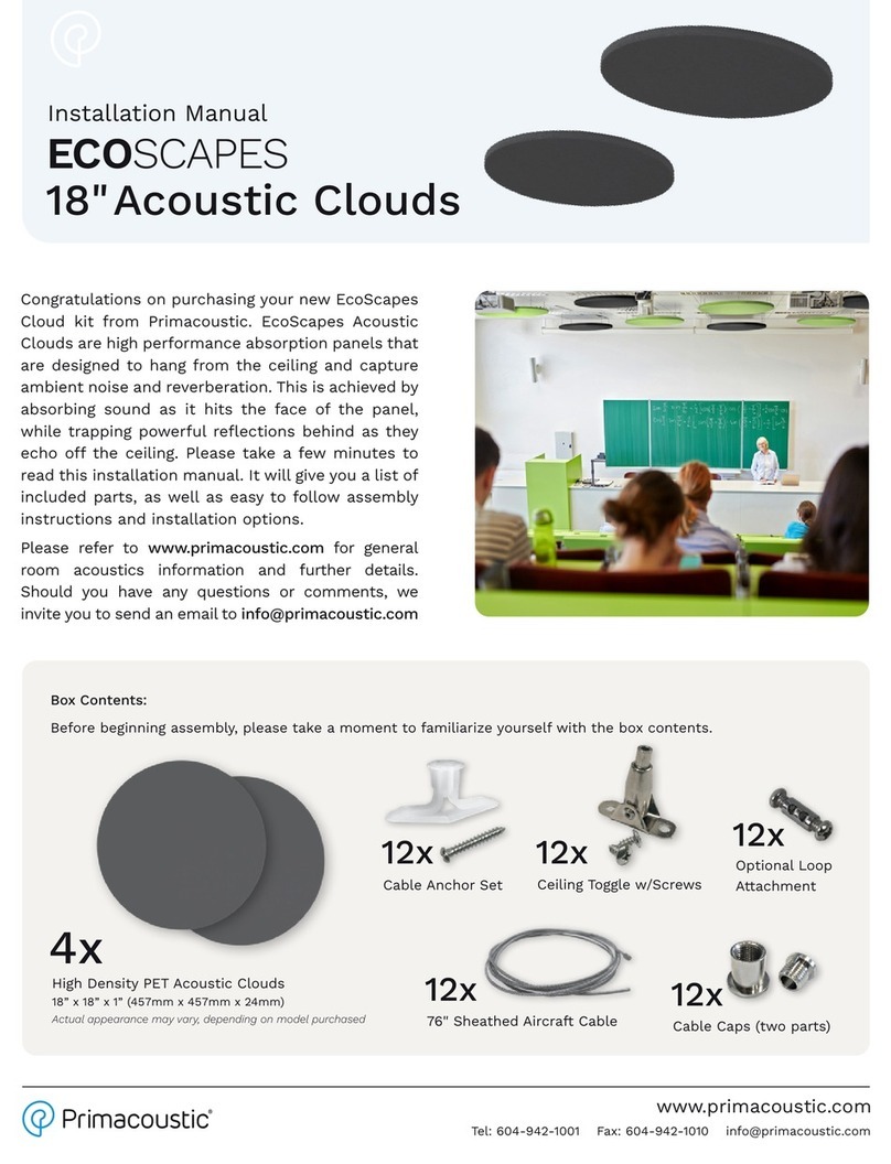 Primacoustic ECOSCAPES installation manual