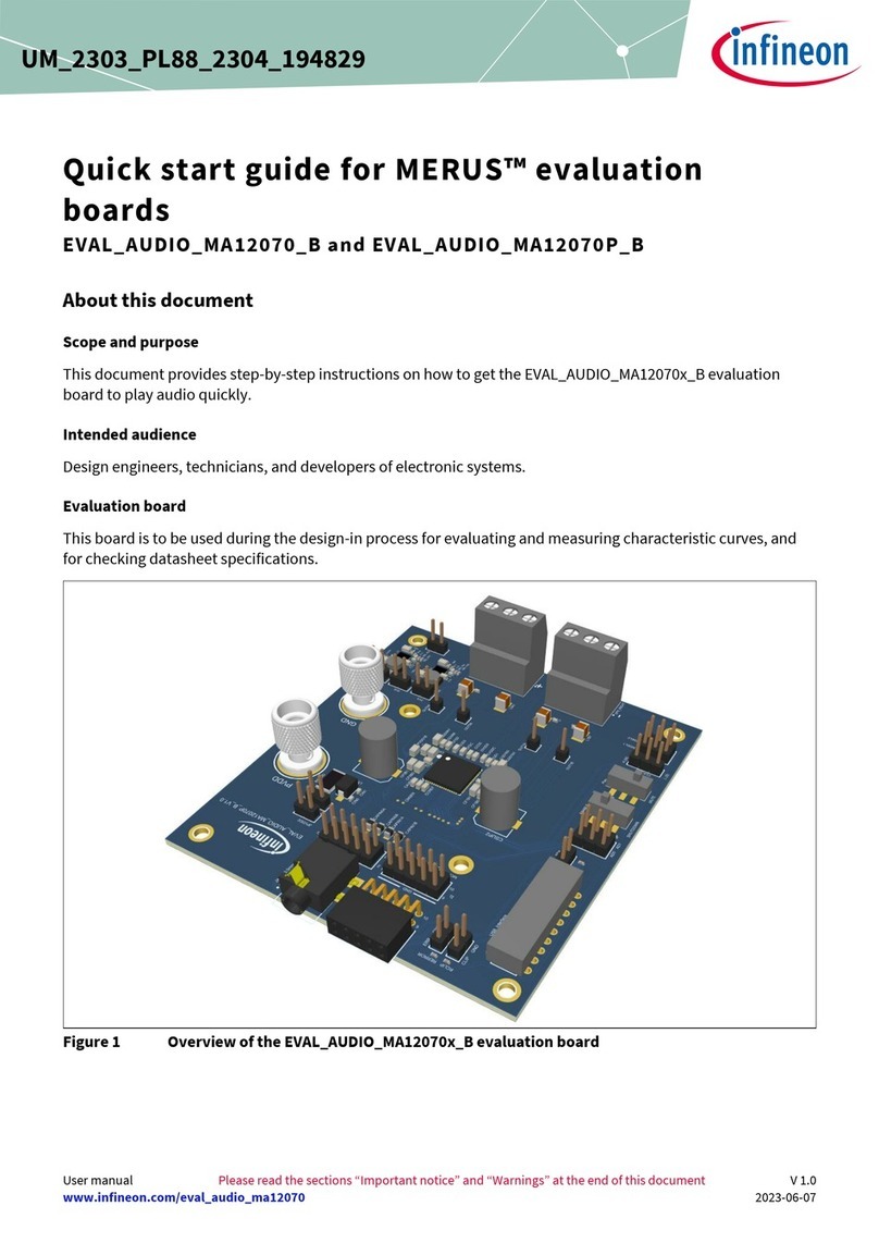 Infineon MERUS EVAL AUDIO MA12070 B quick start guide