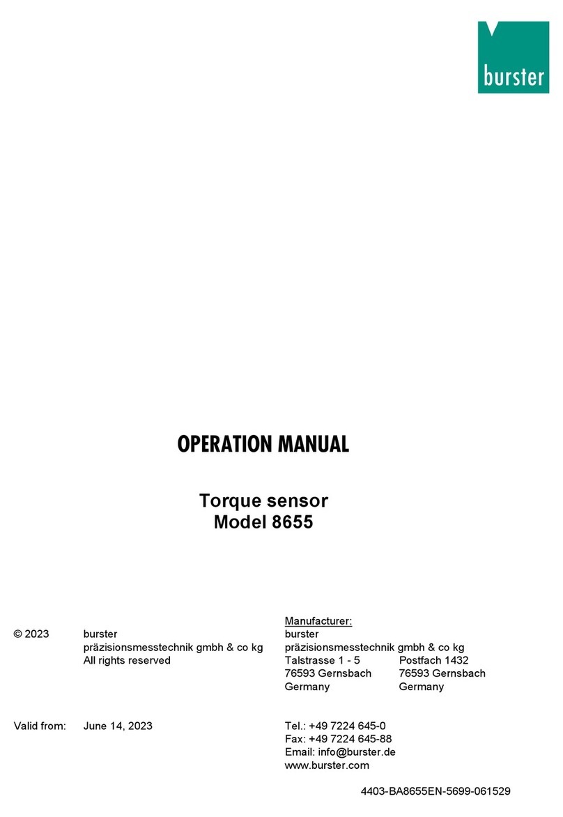 Burster 8655 Operation manual