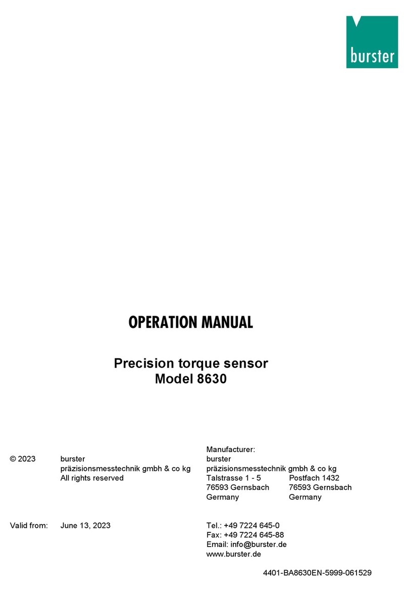 Burster 8630 Operation manual